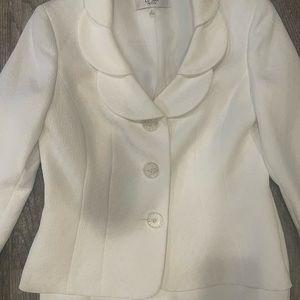 White Le Suit skirt suit